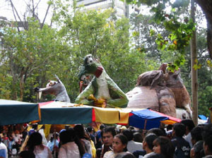 Bolivie, char ice age du carnaval de cochabamba