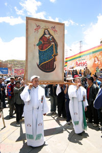 La virgen del socavon au  festival de bandas d'oruro