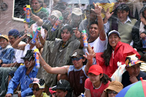 le carnaval a Oruro, c'est un jeu permanent