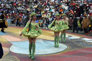 Danseurs de la morenada au carnaval d'Oruro