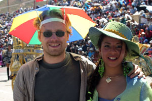 Danseurs de la morenada au carnaval d'Oruro