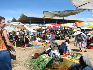 Cochabamba, Valle Alto, Cliza, carine au marche en plein air