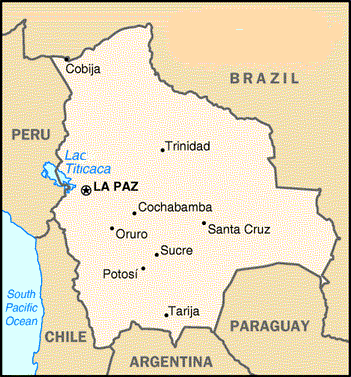 Carte de Bolivie