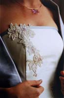 detail de la robe de la mariee