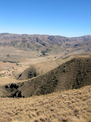 Bolivie, Sivingani, vue de la vallee