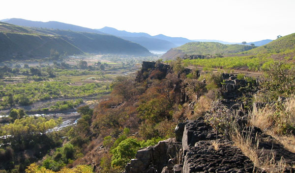 Bolivie, Valle Alto, Mizque, panorama de la vallee