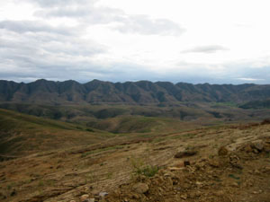 Bolivie, Cochabamba, Valle Alto, Vila Vila, paysage de montagnes