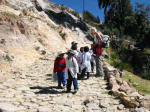 Bolivie, isla del sol, enfants et nath
