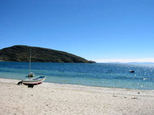 Bolivie, isla del sol, plage du lac titicaca